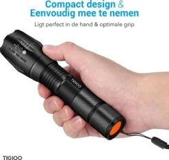 TIGIOO Zaklamp LED Oplaadbaar - 2 PACK - Incl. Oplader & Batterij & Koffertje - Zaklamp Militaire 15 TIGIOO Zaklamp LED Oplaadbaar - 2 PACK - Incl. Oplader & Batterij & Koffertje - Zaklamp Militaire -Bo Camp Goedkope Winkel 1200x1130 5