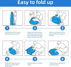 IGOODS Pop-up Tent - 2/3-Persoons - Blauw -Bo Camp Goedkope Winkel 1200x1137 3