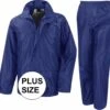 Result Grote Maten Blauw All Weather Regenpak Voor Volwassenen 3XL (48/58)