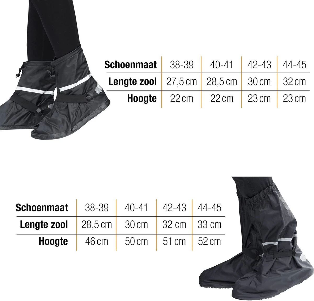 Amazy Regenoverschoenen + Gratis Opbergtas (maat 44/45 | Hoog) - Waterdichte En Antislip Schoenovertrekken Met Reflectoren Voor Droge, Schone Schoenen, Zelfs In De Regen, Sneeuw Of Stof. 2 Amazy Regenoverschoenen + Gratis Opbergtas (maat 44/45 | Hoog) - Waterdichte En Antislip Schoenovertrekken Met Reflectoren Voor Droge, Schone Schoenen, Zelfs In De Regen, Sneeuw Of Stof. - Afbeelding 2