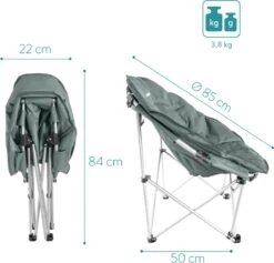 Navaris Klapstoel XXL - Campingstoel Met Opbergtas - Draagbare Stoel Voor Kamperen, Festivals En Vissen -Strandstoel - Inklapbaar - Grijs 9 Navaris Klapstoel XXL - Campingstoel Met Opbergtas - Draagbare Stoel Voor Kamperen, Festivals En Vissen -Strandstoel - Inklapbaar - Grijs -Bo Camp Goedkope Winkel 1200x1150 4