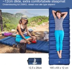 Hikr® Slaapmat 10cm+ Dikte - Comfortabel Luchtmatras - Zelfopblazend Met De Voet - TPU+40D Nylon - Slaapmatje Eenpersoons En Uit Te Breiden Tot Tweepersoons - Slaapmat Met Ingebouwde Pomp 11 Hikr® Slaapmat 10cm+ Dikte - Comfortabel Luchtmatras - Zelfopblazend Met De Voet - TPU+40D Nylon - Slaapmatje Eenpersoons En Uit Te Breiden Tot Tweepersoons - Slaapmat Met Ingebouwde Pomp -Bo Camp Goedkope Winkel 1200x1159 1
