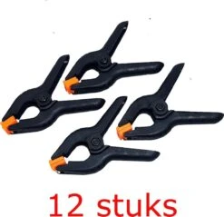 Merkloos 12x Kunststof 9,5 Cm Kleine Marktklem Lijmklem Zeilklem Klem Clam Spanwijdte 4 Cm