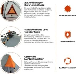 Where Tomorrow Solo Tent Pop Up 225X100X57 Cm - Grijs - 1 Persoons -Bo Camp Goedkope Winkel 1200x1162 6