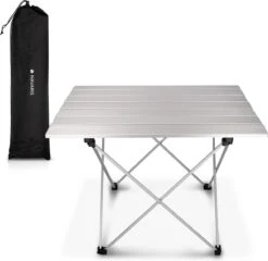 Navaris Campingtafel - Inklapbaar Campingtafeltje Van Aluminium - Opvouwbare Tafel Inclusief Draagtas - Picknicktafel - Zilver -Bo Camp Goedkope Winkel 1200x1164