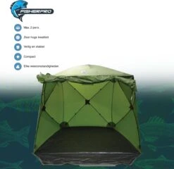 FisherPro WildLand Tent –comfortabele Vistent – Handige Strandtent – Compacte Festival Tent - Uitbreid Mogelijkheden Met Stormcover - Geschikt Voor 2 Personen -Bo Camp Goedkope Winkel 1200x1164 6