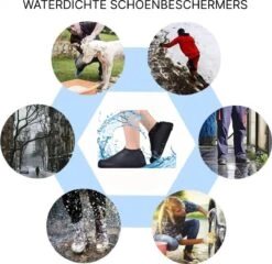 Siliconen Unisex Waterdichte Overschoenen Zwart Maat L 39-44 - Herbruikbaar – Anti Slip Regen Overschoen - Schoenhoesjes - Waterdichte Schoenbeschermers - Regenhoes – Schoenovertrek - Regenlaarzen -Bo Camp Goedkope Winkel 1200x1165 8