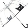 Smati Chat Stormparaplu - Transparent - Auto Open - ø 85 Cm - Chat Cat Zwart