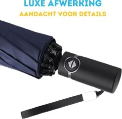 Stormparaplu - Paraplu - Opvouwbaar - Reflecterend - Automatisch Omgekeerd Uitklapsysteem - Windbestendig Tot 140 Km/h - Incl. Luxe Beschermhoes -Bo Camp Goedkope Winkel 1200x1169 3