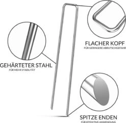 Gardebruk Haringen Set Van 50 Gegalvaniseerd Staal LxØ 150x2,7mm 9 Gardebruk Haringen Set Van 50 Gegalvaniseerd Staal LxØ 150x2,7mm -Bo Camp Goedkope Winkel 1200x1173 6