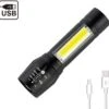 USB Oplaadbare Zaklamp - Zeer Fel - Waterdicht - Multi Functioneel - LED - Klein