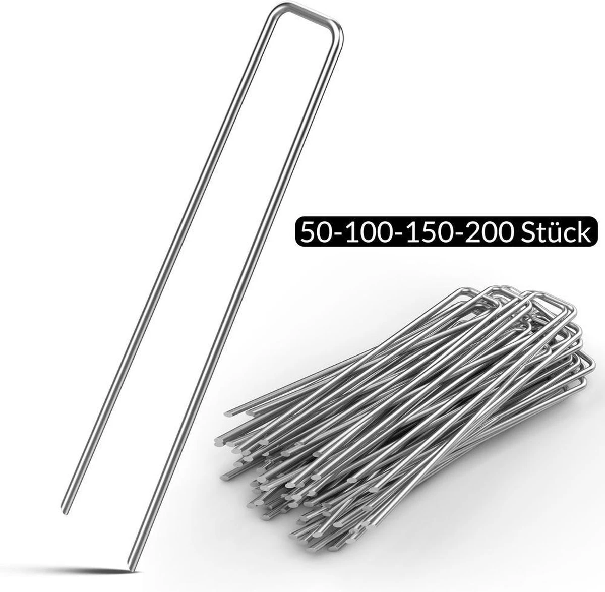 Gardebruk Haringen Set Van 100 Gegalvaniseerd Staal LxØ 150x2,7mm 3 Gardebruk Haringen Set Van 100 Gegalvaniseerd Staal LxØ 150x2,7mm - Afbeelding 3