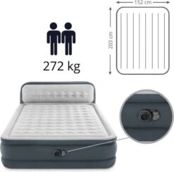 Intex 64448 - Queen Deluxe Ultra-Plush Zelfopblazend 2-persoons Luchtbed Met Hoofdboord (203x152x46cm) 25 Intex 64448 - Queen Deluxe Ultra-Plush Zelfopblazend 2-persoons Luchtbed Met Hoofdboord (203x152x46cm) -Bo Camp Goedkope Winkel 1200x1183 2