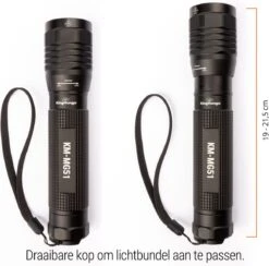 Led Zaklamp - Zeer Fel 2000 Lumen - Inclusief 4 AA Batterijen - King Mungo Zaklampen -Bo Camp Goedkope Winkel 1200x1187 11