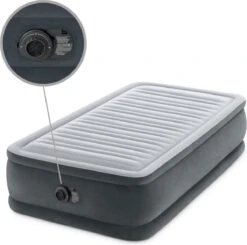 Intex Luchtbed - 1-Persoons - 99 X 191 X 46 Cm - Grijs - Met Ingebouwde Pomp, Hoeslaken Wit En Reparatieset -Bo Camp Goedkope Winkel 1200x1190 15