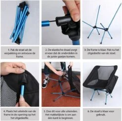 Lopoleis® Campingstoel – Campingstoel Opvouwbaar – Visstoel – Vouwstoel – Strandstoel – Inklapbaar – Lichtgewicht – Outdoor Stoel - Hoge Rugleuning -Bo Camp Goedkope Winkel 1200x1190