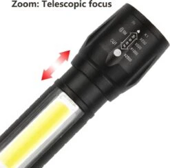 USB Oplaadbare Zaklamp - Zeer Fel - Waterdicht - Multi Functioneel - LED - Klein -Bo Camp Goedkope Winkel 1200x1191 15