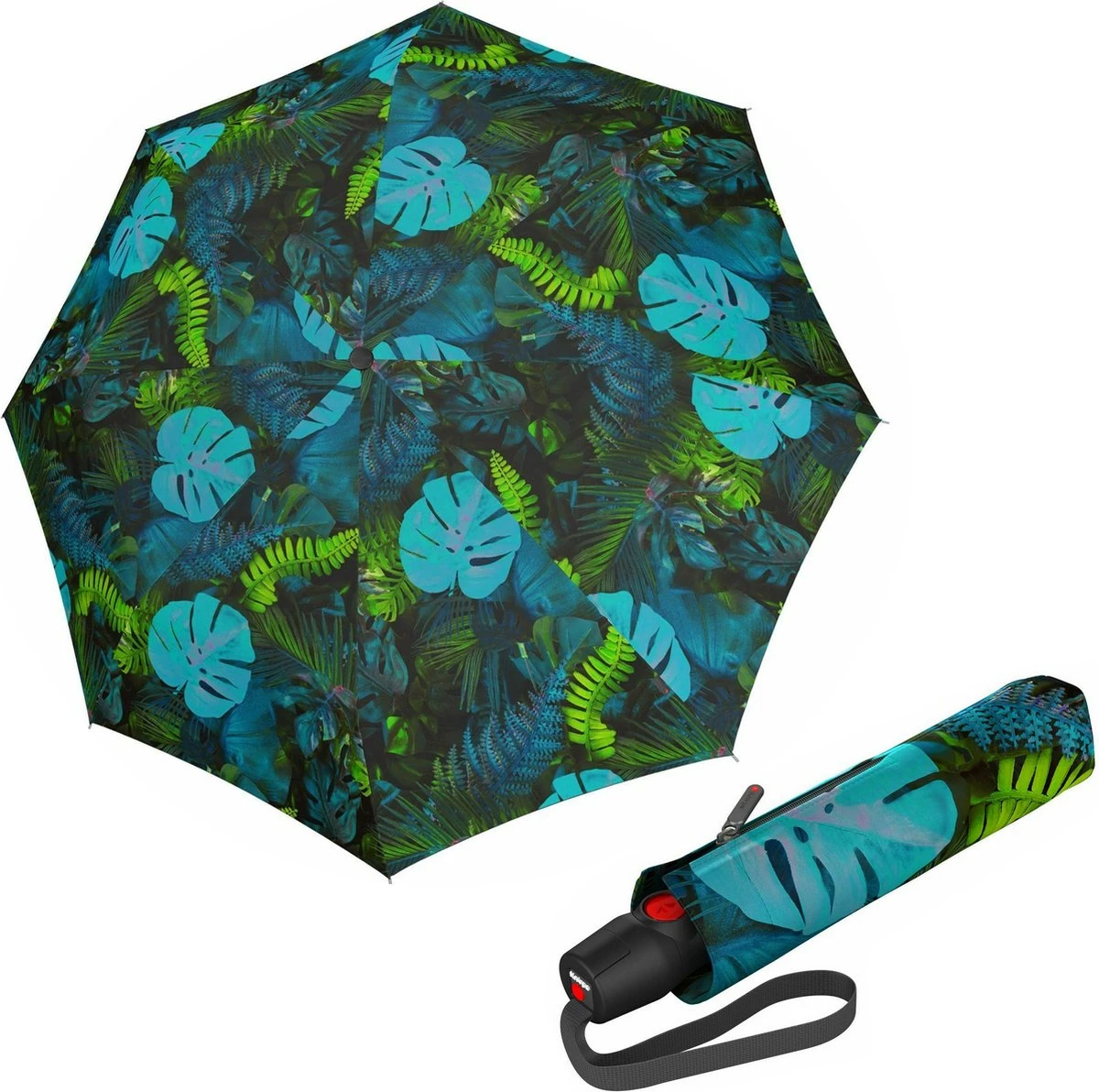 Knirps T-200 Duomatic Opvouwbare Paraplu M - Utopia Indigo 1 Knirps T-200 Duomatic Opvouwbare Paraplu M - Utopia Indigo