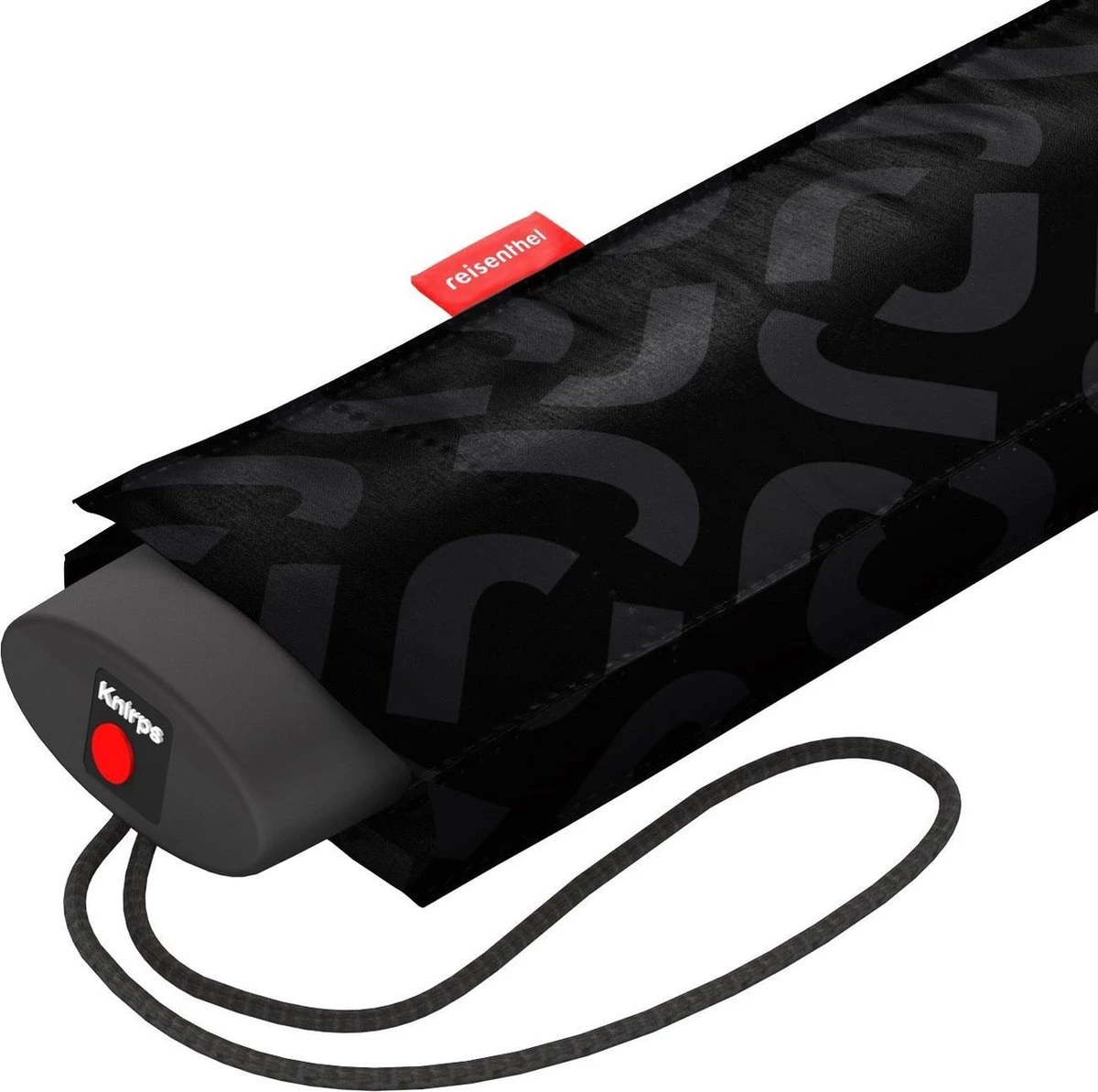 Reisenthel Umbrella Pocket Mini Opvouwbare Mini Paraplu - ø 97 Cm - Signature Black Hotprint Zwart 3 Reisenthel Umbrella Pocket Mini Opvouwbare Mini Paraplu - ø 97 Cm - Signature Black Hotprint Zwart - Afbeelding 3