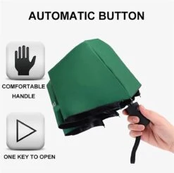 HK-Goodies- Automatische Stormparaplu - Paraplu - Automatisch, Opvouwbaar & Windproof Tot 100km P/u - Inclusief Beschermhoes - Ø 95 Cm - Extra Sterk - Dubbele Laag - Groen -Bo Camp Goedkope Winkel 1200x1197 9