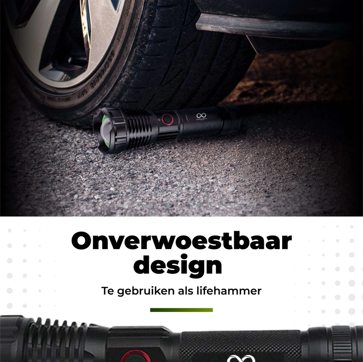 Unlimited Products Militaire Zaklamp LED Oplaadbaar - 2000 Lumen - IP68 Waterdicht - Hard Case Opbergdoos 10 Unlimited Products Militaire Zaklamp LED Oplaadbaar - 2000 Lumen - IP68 Waterdicht - Hard Case Opbergdoos - Afbeelding 10