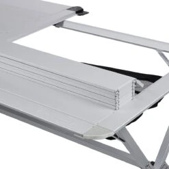 Campart Campingtafel XL TA-0806 - Opvouwbaar, Lichtgewicht En Met Verstelbare Poten - Kampeertafel Inklapbaar Inclusief Opbergtas - 140 X 80 X 70 Cm - Wit -Bo Camp Goedkope Winkel 1200x1199