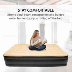 Merkloos Avenli 88030 Hoog Verhoogd Gevlokt Luchtbed | Queensize | Ingebouwde Pompen | Snelle En Gemakkelijke Inflatie -Bo Camp Goedkope Winkel 1200x1200 1193