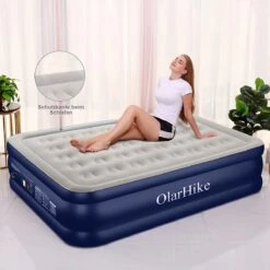 OlarHike Queen Size Luchtmatras Met Geïntegreerde Elektrische Pomp, Zelfopblazend Luchtbed, Voor 2 Personen, Premium Gastenbed, Opblaasbaar Matras Voor Camping Of Thuisgebruik, 203 X 152 X 46 Cm -Bo Camp Goedkope Winkel 1200x1200 1293