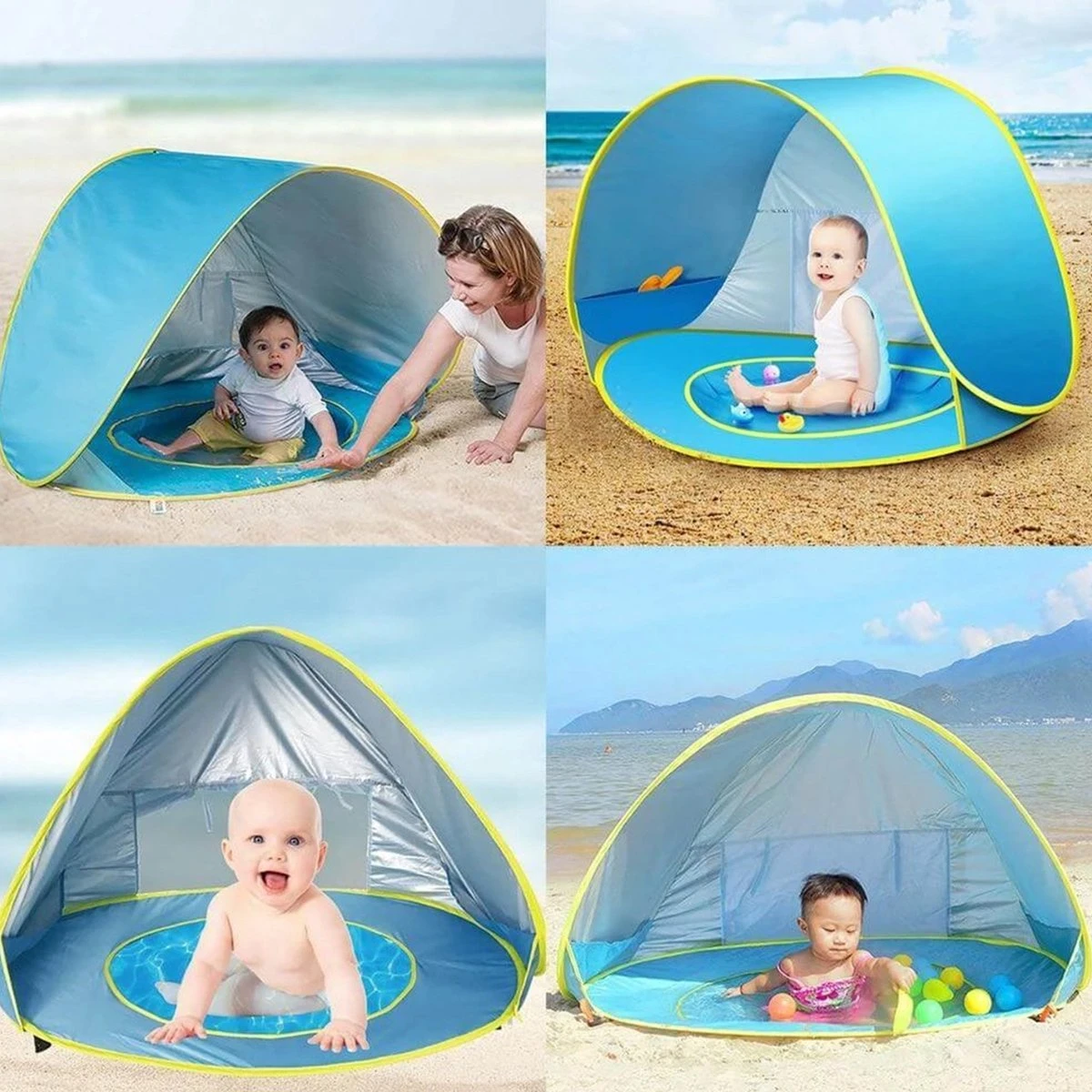 Seidon Strandtent Baby - Pop Up Tent - UV Bescherming - Baby En Kind - Waterdicht - Zwembadje - UV Bescherming 6 Seidon Strandtent Baby - Pop Up Tent - UV Bescherming - Baby En Kind - Waterdicht - Zwembadje - UV Bescherming - Afbeelding 6