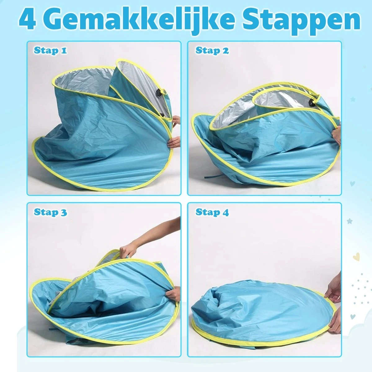 Seidon Strandtent Baby - Pop Up Tent - UV Bescherming - Baby En Kind - Waterdicht - Zwembadje - UV Bescherming 8 Seidon Strandtent Baby - Pop Up Tent - UV Bescherming - Baby En Kind - Waterdicht - Zwembadje - UV Bescherming - Afbeelding 8