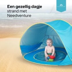 Needventure Baby Strandtent - Pop Up Tent - Windscherm Strand - Camping Strandtentje - Speeltent - Blauw -Bo Camp Goedkope Winkel 1200x1200 1401