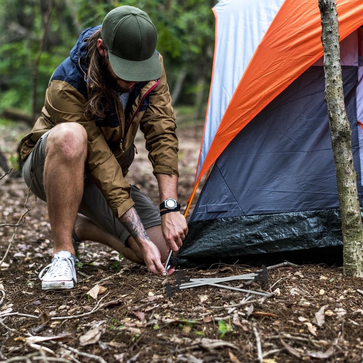 Relaxdays Tentharingen - Haringen - Schroefharingen - T-haring - 12 Stuks - Grondpennen - Zwart 2 Relaxdays Tentharingen - Haringen - Schroefharingen - T-haring - 12 Stuks - Grondpennen - Zwart - Afbeelding 2