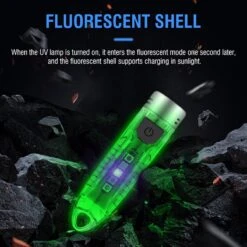 Sleutelhanger Zaklamp 400 Lumen Draagbare Zaklamp Type-C Oplaadbare Mini LED Zaklamp UV Licht Camping Zaklantaarn -Bo Camp Goedkope Winkel 1200x1200 1482