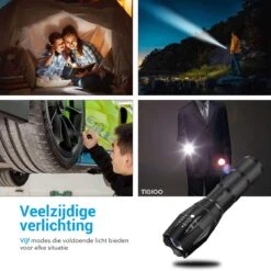 TIGIOO Zaklamp LED Oplaadbaar - 2 PACK - Incl. Oplader & Batterij & Koffertje - Zaklamp Militaire 22 TIGIOO Zaklamp LED Oplaadbaar - 2 PACK - Incl. Oplader & Batterij & Koffertje - Zaklamp Militaire -Bo Camp Goedkope Winkel 1200x1200 1532
