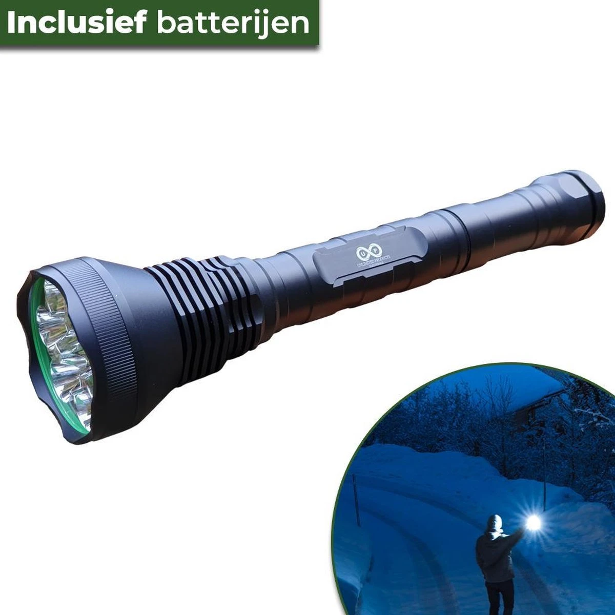 Ultra Krachtige Zaklamp - 10000 Lumen - 9 LED - Waterproof IP-54 - By Unlimited Products 1 Ultra Krachtige Zaklamp - 10000 Lumen - 9 LED - Waterproof IP-54 - By Unlimited Products