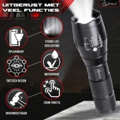 FOXLY 2 X Militaire LED Zaklamp (inclusief Batterij En Oplader) - Waterproof - Schokbestendig - Opbergdoos - 2 Stuks 10 FOXLY 2 X Militaire LED Zaklamp (inclusief Batterij En Oplader) - Waterproof - Schokbestendig - Opbergdoos - 2 Stuks -Bo Camp Goedkope Winkel 1200x1200 1549