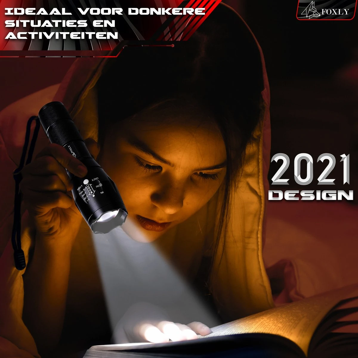 FOXLY 2 X Militaire LED Zaklamp (inclusief Batterij En Oplader) - Waterproof - Schokbestendig - Opbergdoos - 2 Stuks 8 FOXLY 2 X Militaire LED Zaklamp (inclusief Batterij En Oplader) - Waterproof - Schokbestendig - Opbergdoos - 2 Stuks - Afbeelding 8