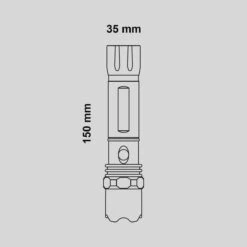 Zaklamp Set - Militaire Zaklamp LED - Zoom En Stroboscoop Functies - Waterdicht - 2 Stuks -Bo Camp Goedkope Winkel 1200x1200 1644