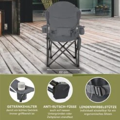 Skandika Relax Comfort Campingstoel - Campingstoel Opvouwbaar - Comfortabele Klapstoel Met Drinkhouder En Koelvak, Tot Max. 160 Kg, Opvouwbaar, Lichtgewicht | Vouwstoel Voor Kamperen, Camping, Festival, Vissen – Grijs 15 Skandika Relax Comfort Campingstoel - Campingstoel Opvouwbaar - Comfortabele Klapstoel Met Drinkhouder En Koelvak, Tot Max. 160 Kg, Opvouwbaar, Lichtgewicht | Vouwstoel Voor Kamperen, Camping, Festival, Vissen – Grijs -Bo Camp Goedkope Winkel 1200x1200 191