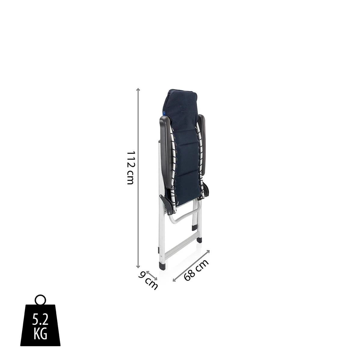 Campart Campingstoel CH-0592 - Opvouwbaar Met Hoofdsteun - 7 Verstelbare Standen - Lichtgewicht - Blauw 6 Campart Campingstoel CH-0592 - Opvouwbaar Met Hoofdsteun - 7 Verstelbare Standen - Lichtgewicht - Blauw - Afbeelding 6