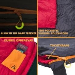 Dutch Mountains Slaapzak Tholen - 200 X 80cm - Aanritsbaar - Slechts 1140 Gram – Polyester - Tochtstrip En Compressiehoes -Bo Camp Goedkope Winkel 1200x1200 520