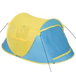 Pop Up Tent Waterkolom 1500 Mm/Cm² - Blauw - 2 Persoons -Bo Camp Goedkope Winkel 1200x1200 550