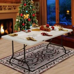 Casaria Tuintafel Opvouwbaar – Met Draaggreep 220x70 Cm – Wit -Bo Camp Goedkope Winkel 1200x1200 57