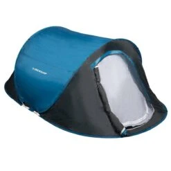 Dunlop Pop Up Tent 220 X 120 X 90 Cm - Grijs/ Blauw - 1 Persoons -Bo Camp Goedkope Winkel 1200x1200 583