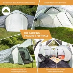 Skandika Bern 4 Koepeltent - Koepeltent - Tenten - 4 Persoons Kampeertent Met Panoramisch Dakraam, 2 Slaapcabines, Grondzeil, 210 Cm Stahoogte, Waterdicht, 4000 Mm Waterkolom - Grote Outdoor Familie Tent, Kampeertent - Grijs 9 Skandika Bern 4 Koepeltent - Koepeltent - Tenten - 4 Persoons Kampeertent Met Panoramisch Dakraam, 2 Slaapcabines, Grondzeil, 210 Cm Stahoogte, Waterdicht, 4000 Mm Waterkolom - Grote Outdoor Familie Tent, Kampeertent - Grijs -Bo Camp Goedkope Winkel 1200x1200 628