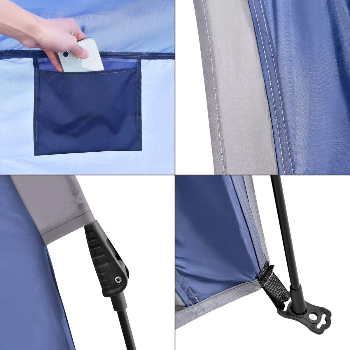 Pro-Tec Tent Nybro Automatisch 240x205x140 Cm Blauw 3 Pro-Tec Tent Nybro Automatisch 240x205x140 Cm Blauw - Afbeelding 3