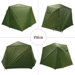 FisherPro Karpertent Met Stormcover – Vistent – Tent - Bescherming Tegen Zon En Wind – 100% Waterdichte Stormhoes – Met Handige Meeneemtas – Ook Geschikt Als Strandtent Of Festivaltent – Extra Veiligheid En Warmte Door Stormcover -Bo Camp Goedkope Winkel 1200x1200 651