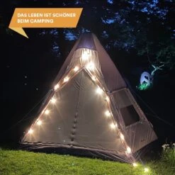 Skandika Tipi Kotona Air Opblaasbare Tent – Opblaasbare Tenten - 4 Persoons Tipi Tent – Tenten - Campingtent – Ingenaaide Tentvloer – Muggengaas – 260 Cm Stahoogte – 490 X 370 X 260 (L X B X H) – Outdoor, Camping, Tuin – Luchttent - Kamperen - Beige -Bo Camp Goedkope Winkel 1200x1200 665
