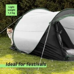JEMIDI Tweepersoons Pop-up Tent - Opgooitent, Werptent Voor 2 Personen - Ideaal Als Festivaltent Of Kampeertent - Verschillende Kleuren -Bo Camp Goedkope Winkel 1200x1200 747