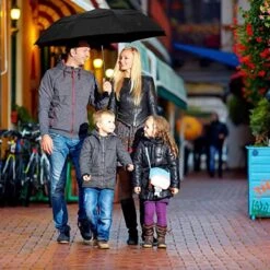 Volcan Stormparaplu Opvouwbaar - Stormparaplu's - Inklapbaar - Ø 105 Cm - Windproof Tot 100km P/u - Grote Paraplu - Automatisch - Zwart -Bo Camp Goedkope Winkel 1200x1200 820